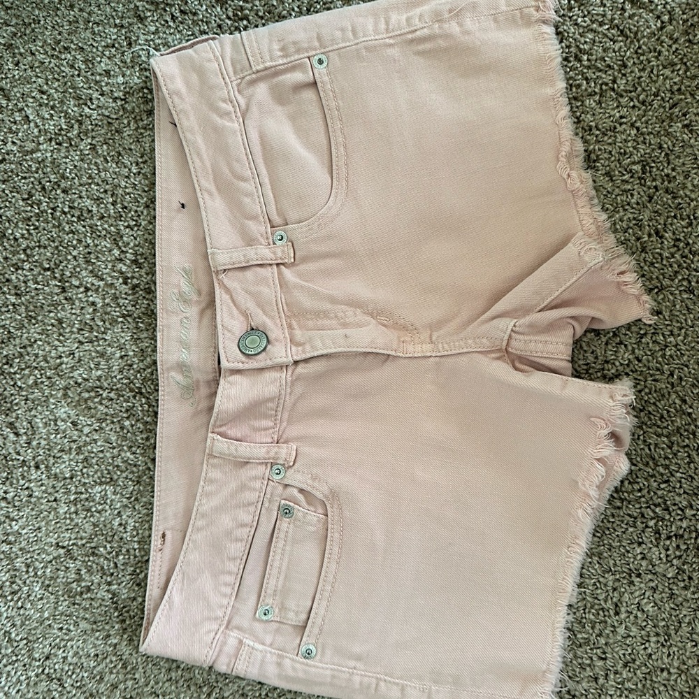 American Eagle Pink Denim Shorts